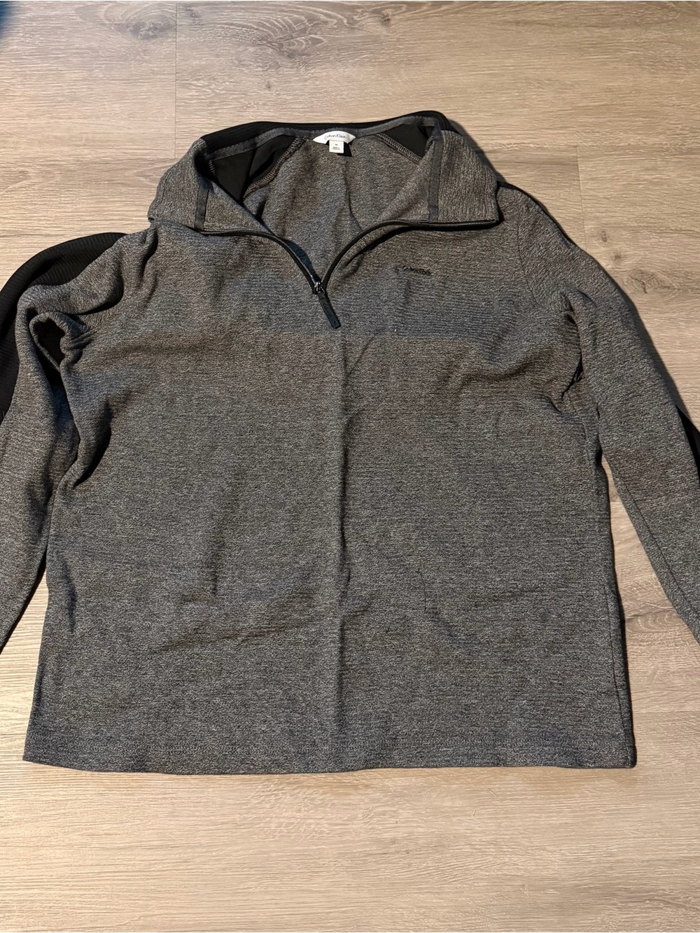 Calvin Klein Men’s Quarter Zip Grey Sweater - Medium